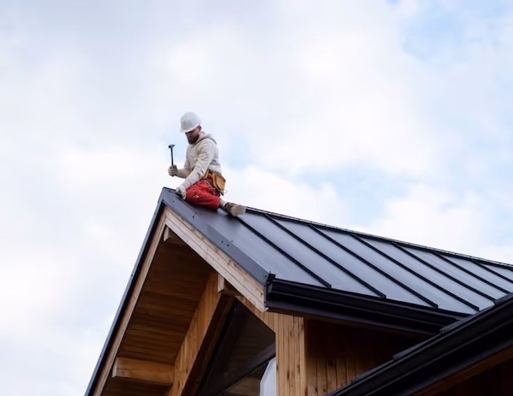 completed metal roof project