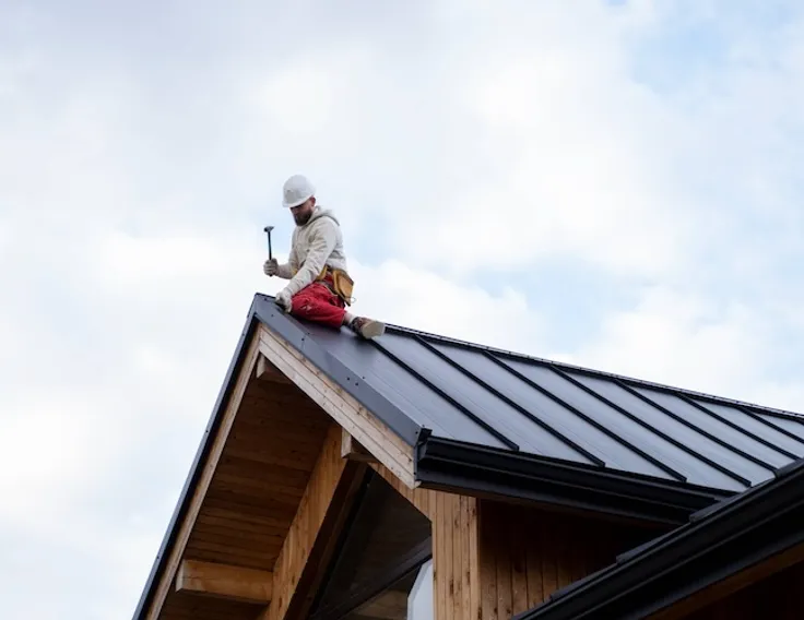 completed metal roof project